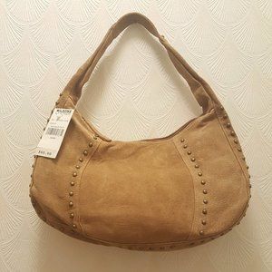 NWT Wilsons Leather suede tan shoulder handbag